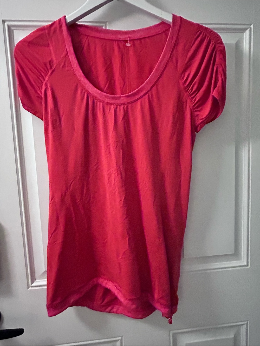 lululemon athletica Short Sleeve Scoop Neck Top in Bright Pink